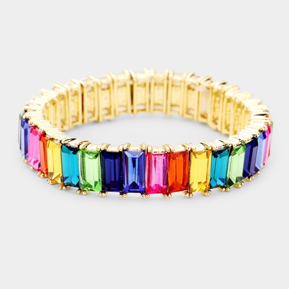 Rhinestone Necklace Stretch Bracelet and Ring - Picture 3 of 5